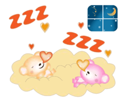 Lovely Heart bear to move sticker #13190428