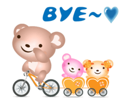 Lovely Heart bear to move sticker #13190429