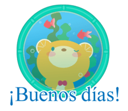 Spanish aquarium bear! sticker #13192086