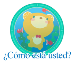 Spanish aquarium bear! sticker #13192088
