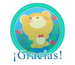 Spanish aquarium bear! sticker #13192089