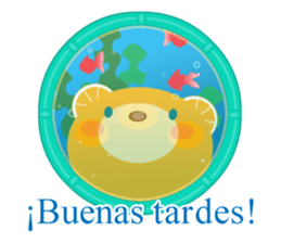 Spanish aquarium bear! sticker #13192093