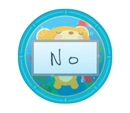 Spanish aquarium bear! sticker #13192095