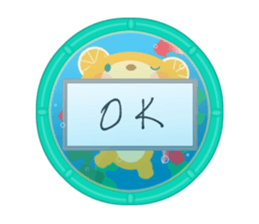 Spanish aquarium bear! sticker #13192096