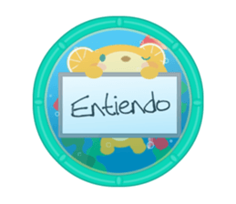 Spanish aquarium bear! sticker #13192097