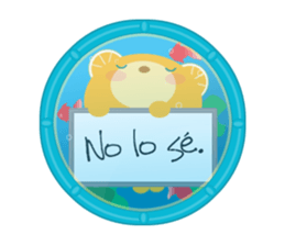 Spanish aquarium bear! sticker #13192099