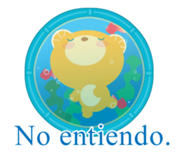 Spanish aquarium bear! sticker #13192101