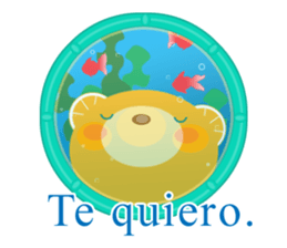 Spanish aquarium bear! sticker #13192103