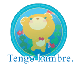 Spanish aquarium bear! sticker #13192104