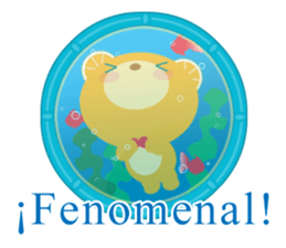 Spanish aquarium bear! sticker #13192105
