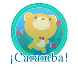 Spanish aquarium bear! sticker #13192106