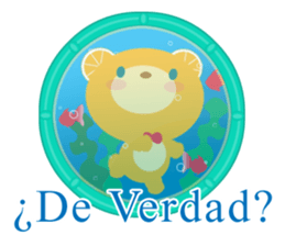 Spanish aquarium bear! sticker #13192107