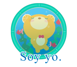 Spanish aquarium bear! sticker #13192108