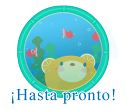 Spanish aquarium bear! sticker #13192110