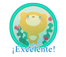 Spanish aquarium bear! sticker #13192113