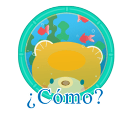 Spanish aquarium bear! sticker #13192114