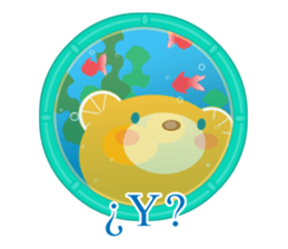 Spanish aquarium bear! sticker #13192115