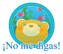 Spanish aquarium bear! sticker #13192116