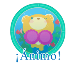 Spanish aquarium bear! sticker #13192117