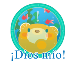 Spanish aquarium bear! sticker #13192120