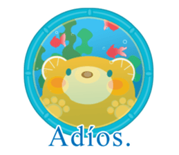 Spanish aquarium bear! sticker #13192121
