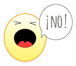 Yellow faces of expressions and texts sticker #13192288
