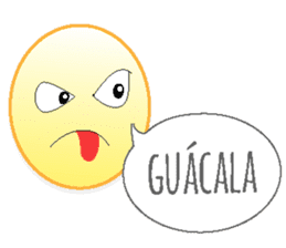 Yellow faces of expressions and texts sticker #13192293