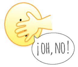 Yellow faces of expressions and texts sticker #13192297