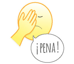 Yellow faces of expressions and texts sticker #13192300