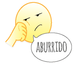 Yellow faces of expressions and texts sticker #13192301