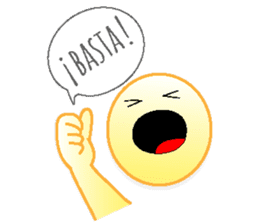 Yellow faces of expressions and texts sticker #13192307