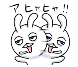 Sleepy white rabbit sticker #13192388