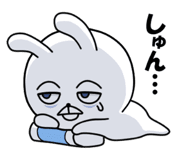 Sleepy white rabbit sticker #13192393