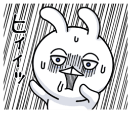 Sleepy white rabbit sticker #13192395