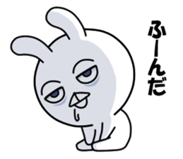 Sleepy white rabbit sticker #13192400