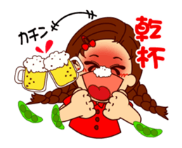 The girl's sign language which moves 2 sticker #13193795