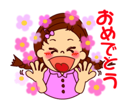 The girl's sign language which moves 2 sticker #13193796