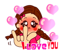 The girl's sign language which moves 2 sticker #13193797