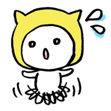 Girl is wearing a hat of the cat 's ear sticker #13195682