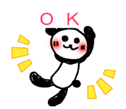 Hand-painted panda 9 sticker #13196644