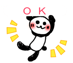 Hand-painted panda 9 sticker #13196644