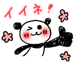 Hand-painted panda 9 sticker #13196657