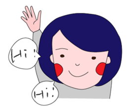 Daily life of the girl with tiny eyes sticker #13196718