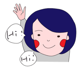 Daily life of the girl with tiny eyes sticker #13196718