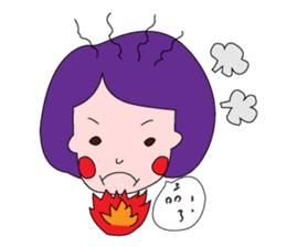 Daily life of the girl with tiny eyes sticker #13196721