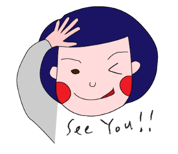 Daily life of the girl with tiny eyes sticker #13196735