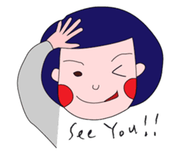 Daily life of the girl with tiny eyes sticker #13196735