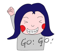 Daily life of the girl with tiny eyes sticker #13196739