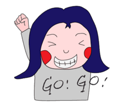 Daily life of the girl with tiny eyes sticker #13196739