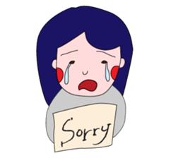 Daily life of the girl with tiny eyes sticker #13196743